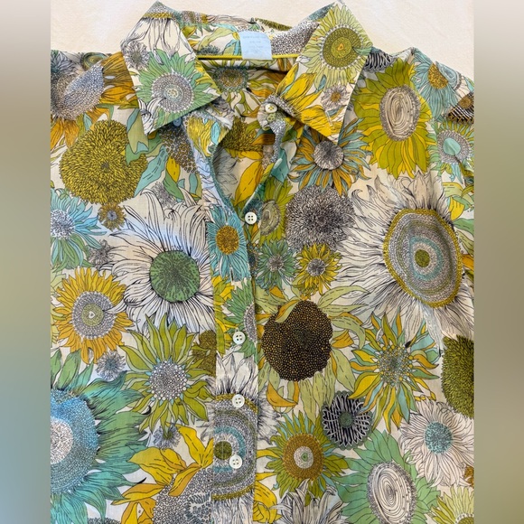 J Crew popover Liberty of London A line dress Sz M but is smaller - Picture 2 of 3